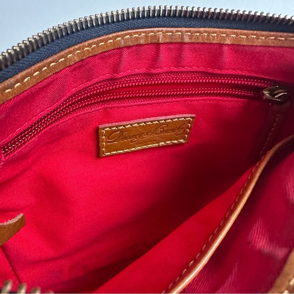 Dooney & Bourke Navy and Brown Clutch - Picture 5 of 7